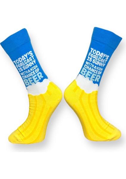 3'Lü Pati Baskılı, Müzik Festivali Ve Bira Temalı Esnek Nem Alabilen Pamuklu Spor Soket Çoraplar fırsatları