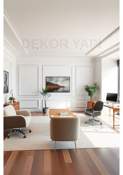Ofis Için Dekoratif 4 cm Boyanabilir Duvar Çıtası Kesimli Hazır Paket