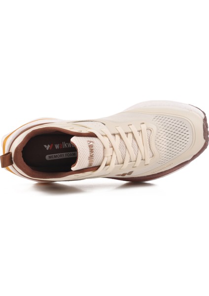 Bej Fileli Hafif Esnek Memory Foam Erkek Spor Ayakkabı Tirispol M