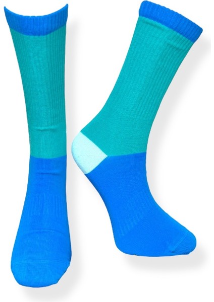 5'Li Renk Blok Tasarımlı Esnek Nem Alabilen Pamuklu Spor Soket Çoraplar fırsatları