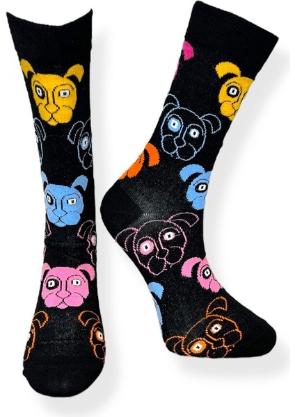 5'Li Love Ve Geometri Tasarımlı Esnek Nem Alabilen Pamuklu Spor Soket Çoraplar indirimleri