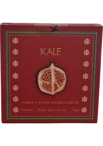 Şekersiz Vegan Narlı ve Antep Fıstıklı Lokum 120 gr
