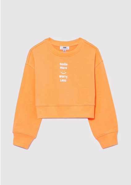 Sunshine Baskılı Turuncu Sweatshirt 7S10089-71240