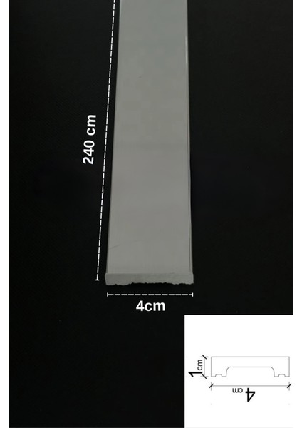 Gümüş Duvar Çıtası 4cm