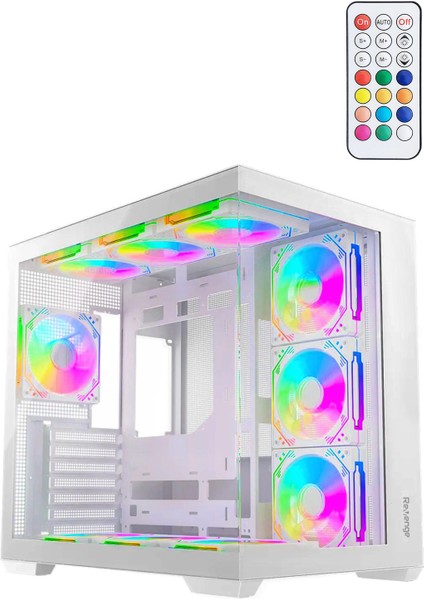 Kumandalı Supernova 7 Rgb Fanlı Atx Temperli Cam Panel Akvaryum Gaming Bilgisayar Kasası