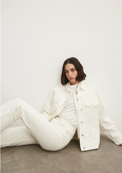 Kadın LUNA Beyaz 90s Jean Ceket 1110177-84112