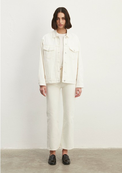 Kadın LUNA Beyaz 90s Jean Ceket 1110177-84112