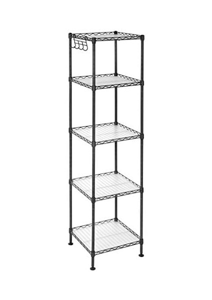 Banyo Rafı, Ayaklı Raf, Metal, Sağlam, 100 Kg'a Kadar Taşıma Kapasitesi LGR23BK