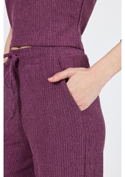 Gül Kurusu Bisiklet Yaka Bürümcük Dokulu Kumaş Alt Üst Takım 1455 fırsatları