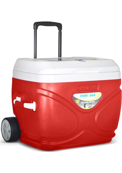 Pinnacle Prudence Tekerlekli Buzluk 66 Litre-Kırmızı
