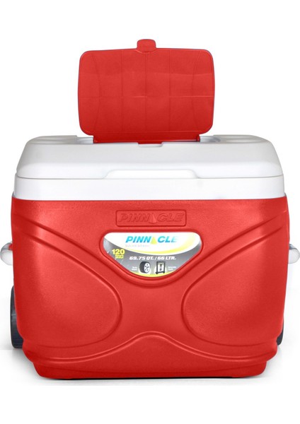 Pinnacle Prudence Tekerlekli Buzluk 66 Litre-Kırmızı