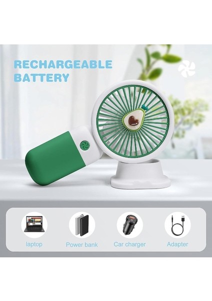 Şarjlı Masa Üstü ve El Fan Taşınabilir Şarj Edilebilir Serinletici Mini Fan