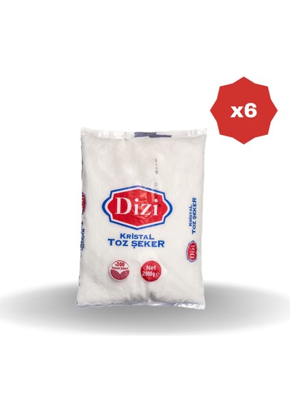 Toz Şeker 1 kg - (6 Adet)