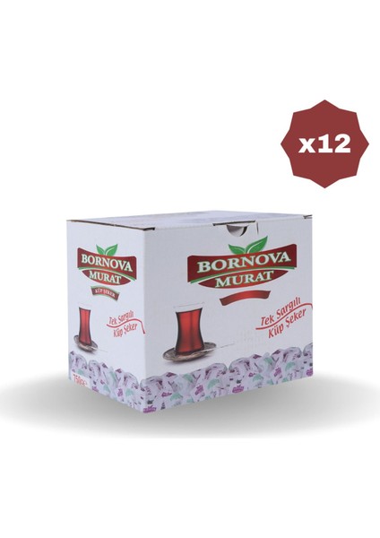 Tek Sargı Küp Şeker 750 gr x 12 Adet