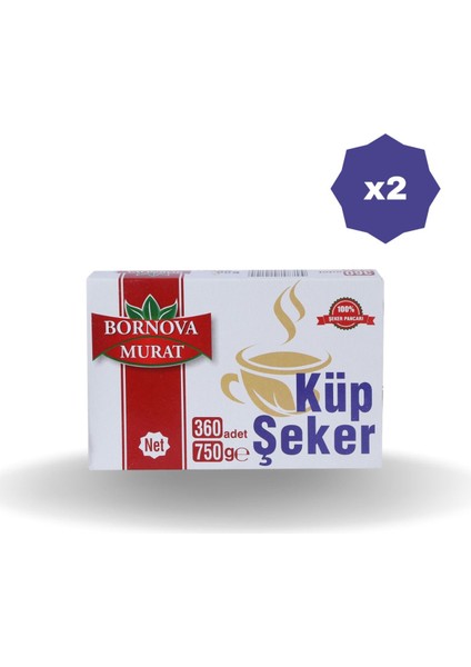 Bornava Murat Küp Şeker 360 'li 750 gr x 2 Adet