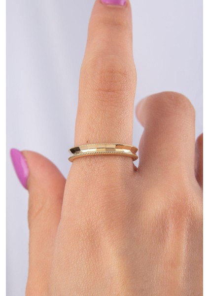 14 Ayar Altın Oluklu Ajda Yüzük fiyatları