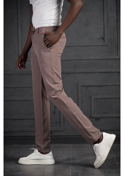 Beli Lastikli ve Iplikli Likralı Slimfit Yazlık Kumaş Jogger Pantolon modelleri