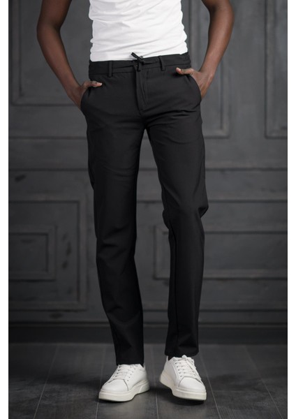 Beli Lastikli ve Iplikli Likralı Slimfit Yazlık Kumaş Jogger Pantolon fırsatları