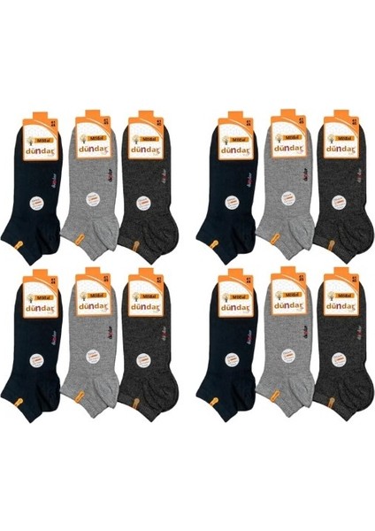 Unisex 12"li Karışık Renkli Modal Plus Patik Çorap 4506