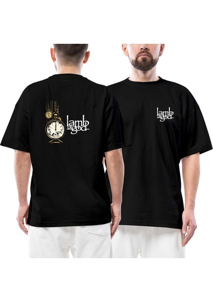 Lamb Of God Live In Richmond Ön Arka Baskılı Siyah Oversize Tişört