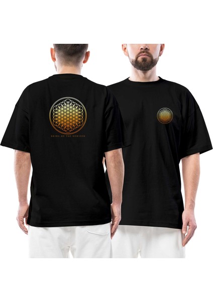 Bring Me The Horizon Sempiternal Ön Arka Baskılı Siyah Oversize Tişört