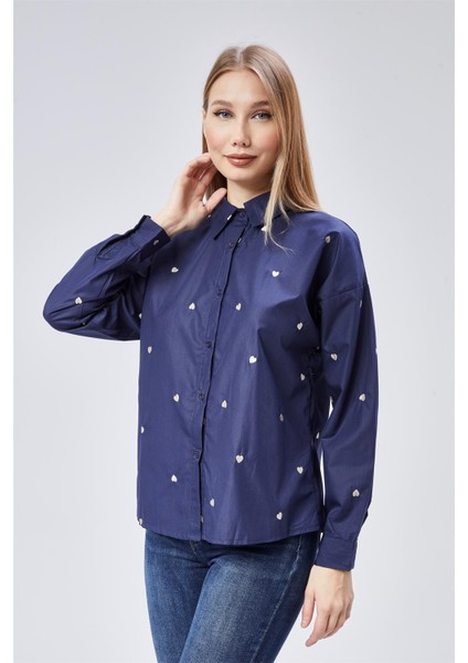 Kalp Nakışlı Gömlek modelleri