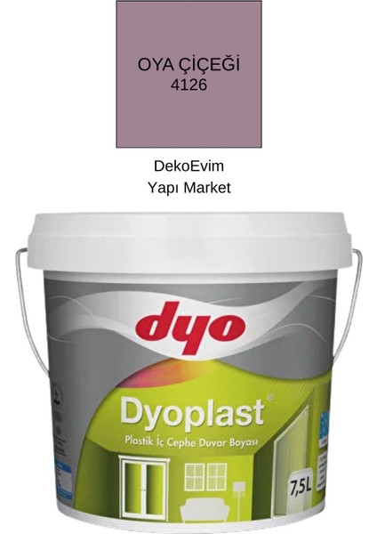 plast Plastik Iç Cephe Duvar B. Oya Çiçeği 7,5 Lt.