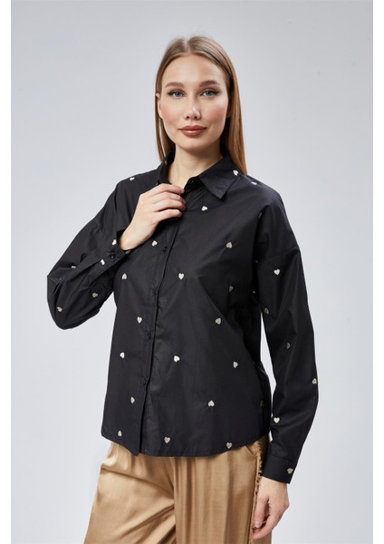 Kalp Nakışlı Gömlek modelleri