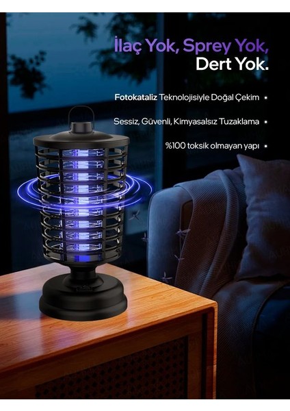 Ergonomik 3.6-4W 110-220V Askılı Sessiz Kokusuz Uv Işık Elektrikli Sinek Tuzağı Sivrisinek Kovucu