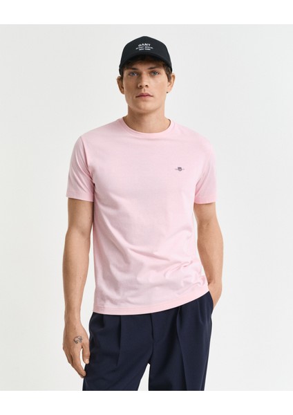 Erkek Pembe Regular Fit Bisiklet Yaka T-Shirt 2003184.637