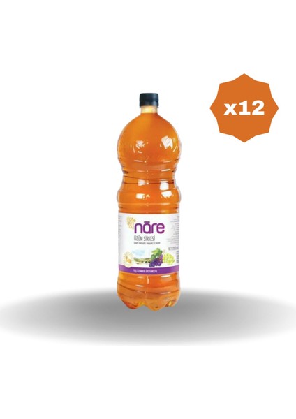 Nare Pet Üzüm Sirkesi 2000 ml - (12 Adet)