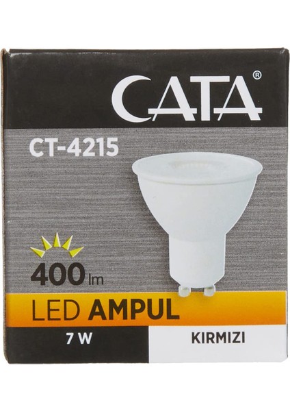 CT-4215 7W Kırmızı Işık GU10 Duy Spot Çanak LED Ampül