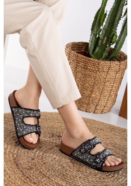 Pien Çift Tokalı Şık Günlük Ful Ortapedik Terlik modelleri