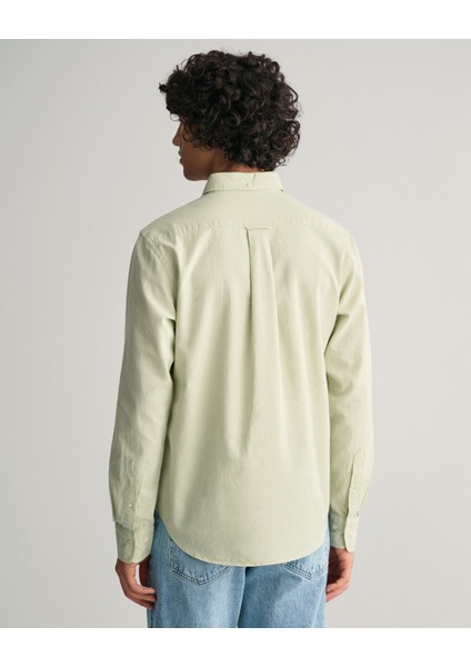 Erkek Yeşil Regular Fit Düğmeli Yaka Oxford Gömlek 3230233.345 modelleri