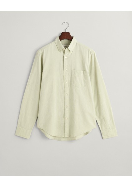 Erkek Yeşil Regular Fit Düğmeli Yaka Oxford Gömlek 3230233.345 fırsatları
