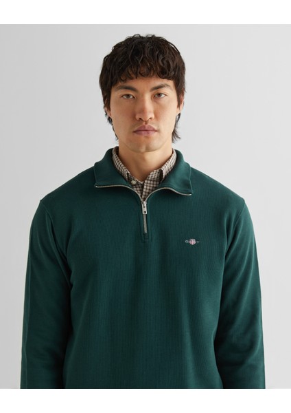 Erkek Yeşil Regular Fit Yarım Fermuarlı Sweatshirt 2524368T.374 fırsatları