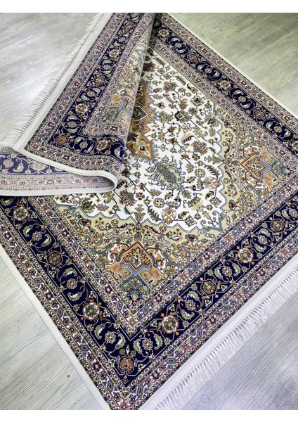 Kaşmiran , Osmalı Melodi Ipeksi Yün Tuşeli Triko Akrilik Saraylı Oturma Odası ve Salon Halısı