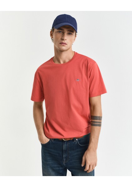 Erkek Kırmızı Regular Fit Bisiklet Yaka T-Shirt 2003184.643