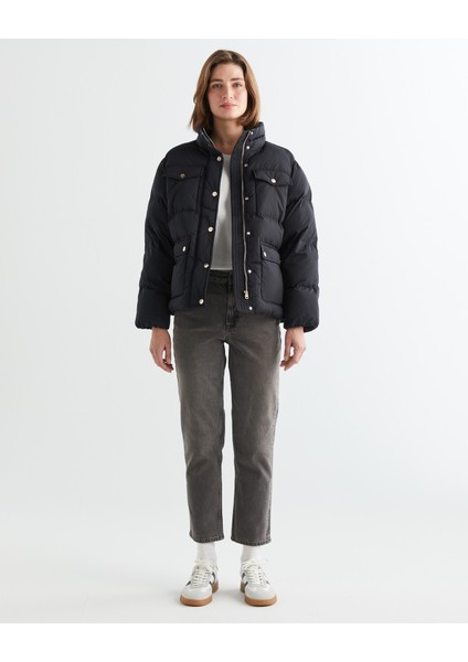 Kadın Siyah Dik Yaka Mont 4700340.5 modelleri