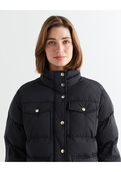 Kadın Siyah Dik Yaka Mont 4700340.5 fırsatları