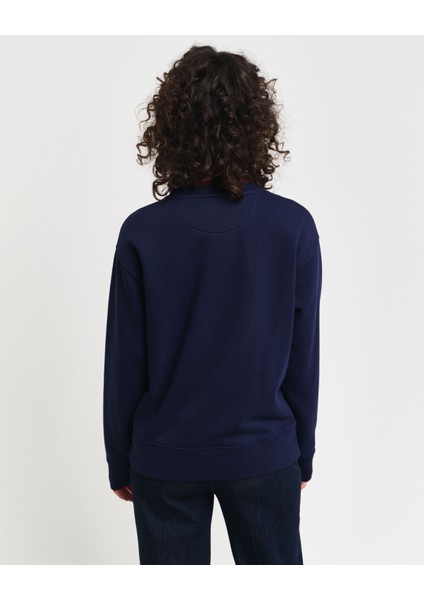 Kadın Lacivert Regular Fit Bisiklet Yaka Logolu Sweatshirt 4201242.409 fiyatları