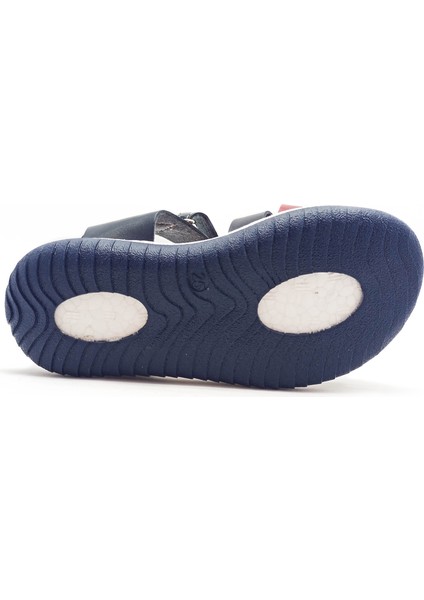 Şirin Genç Ortopedik Taban Lacivert-Beyaz Renk Bantlı Tokalı Erkek Çocuk Sandalet fırsatları