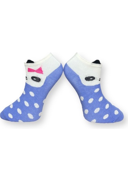 2'li Unısex Hayvan Tasarımlı Esnek Nem Alabilen Pamuklu Patik Çoraplar modelleri