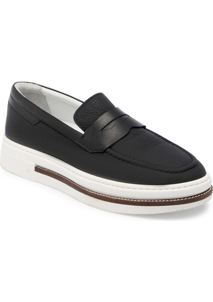 Siyah Hakiki Deri Erkek Loafer - E24I1AY56706-A41