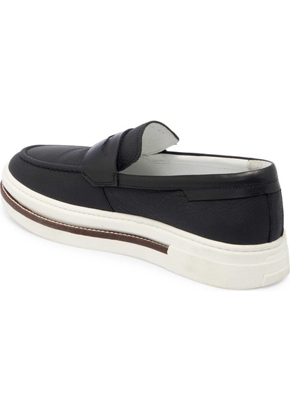 Siyah Hakiki Deri Erkek Loafer - E24I1AY56706-A41