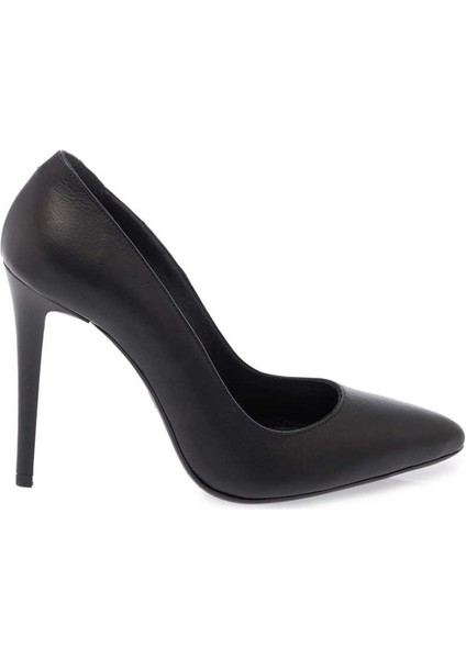Siyah Hakiki Deri Kadın Stiletto - K24I1AY67482-A23