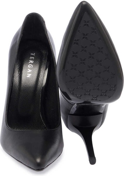 Siyah Hakiki Deri Kadın Stiletto - K24I1AY67482-A23