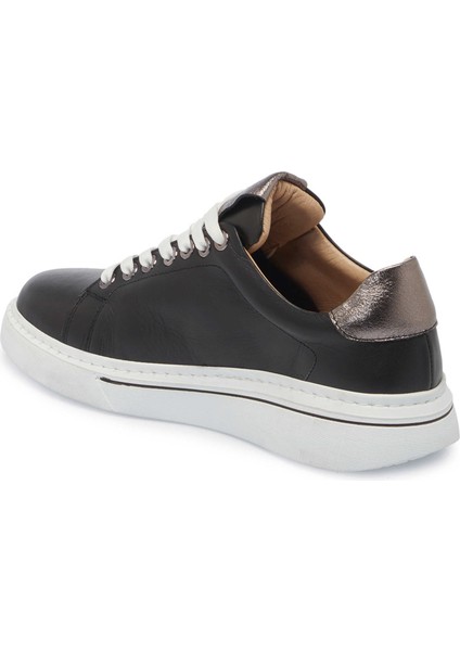 Siyah Hakiki Deri Kadın Sneaker - K25I1AY68096-A23