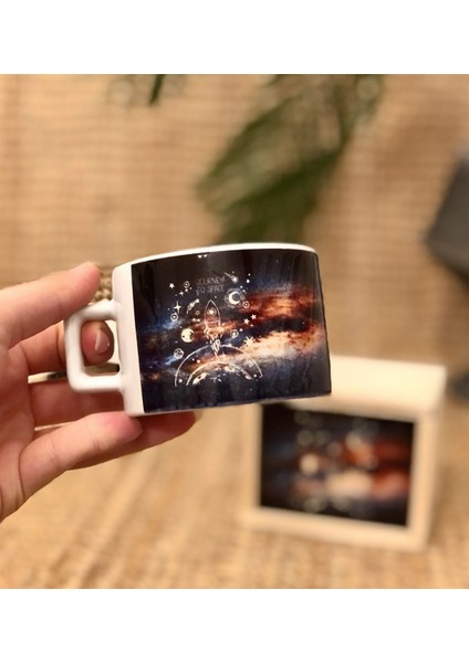 Space Roket Tasarımlı Kutulu Kupa