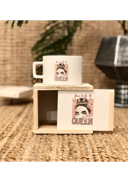 Pink Queen Tasarımlı Kutulu Kupa